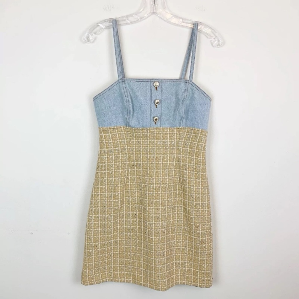 Sandro Mina Chambray & Metallic Tweed Dress - Picture 5 of 16